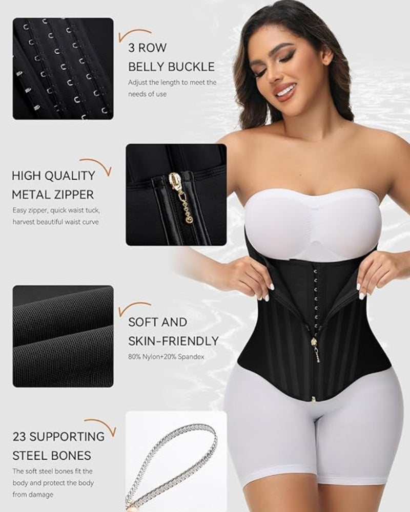 Curved Boned Waist Trainer High Compression Tiny Waist Corset