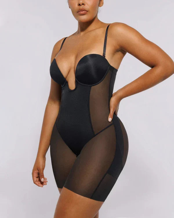 Trovyaa™ MeshSmooth-Deep Plunge Bodysuit
