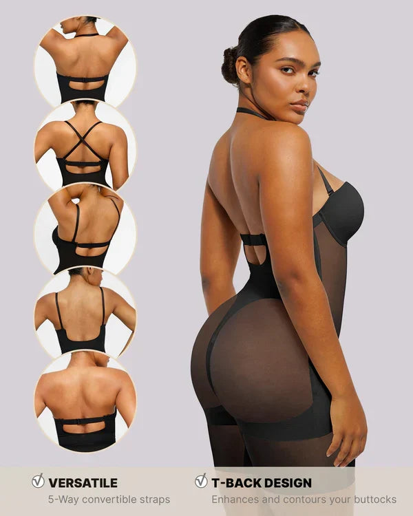 Trovyaa™ MeshSmooth-Deep Plunge Bodysuit
