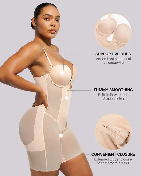 Trovyaa™ MeshSmooth-Deep Plunge Bodysuit
