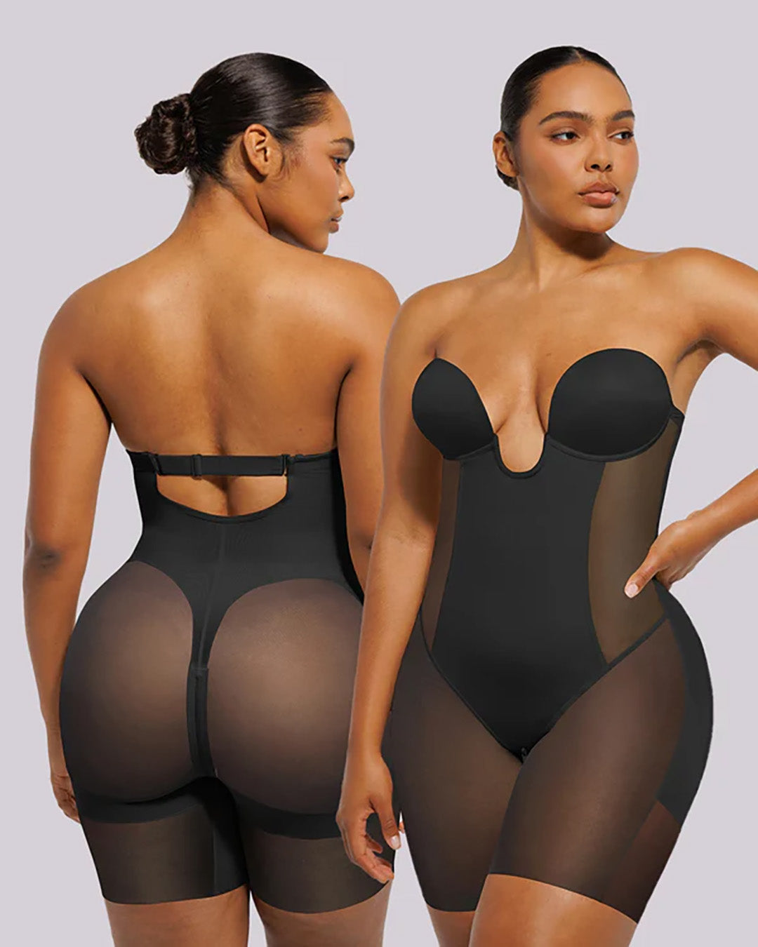 Trovyaa™ MeshSmooth-Deep Plunge Bodysuit