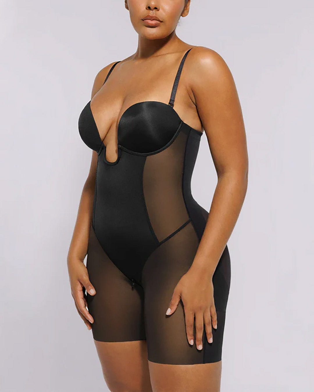 Trovyaa™ MeshSmooth-Deep Plunge Bodysuit