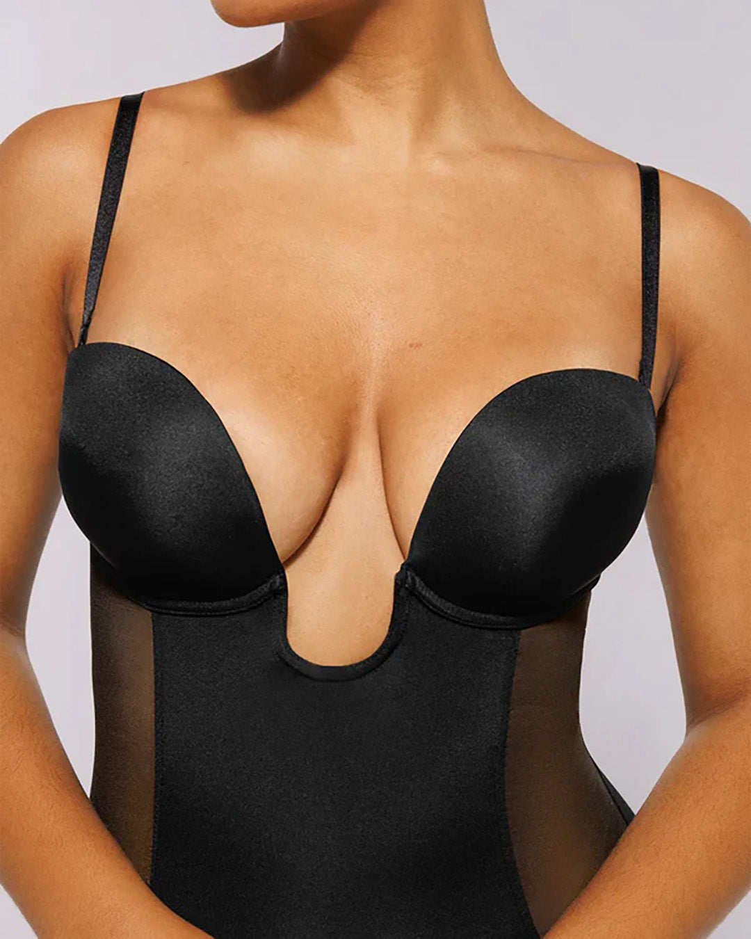 Trovyaa™ MeshSmooth-Deep Plunge Bodysuit