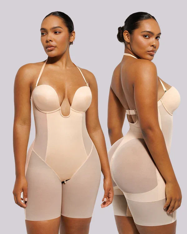 Trovyaa™ MeshSmooth-Deep Plunge Bodysuit