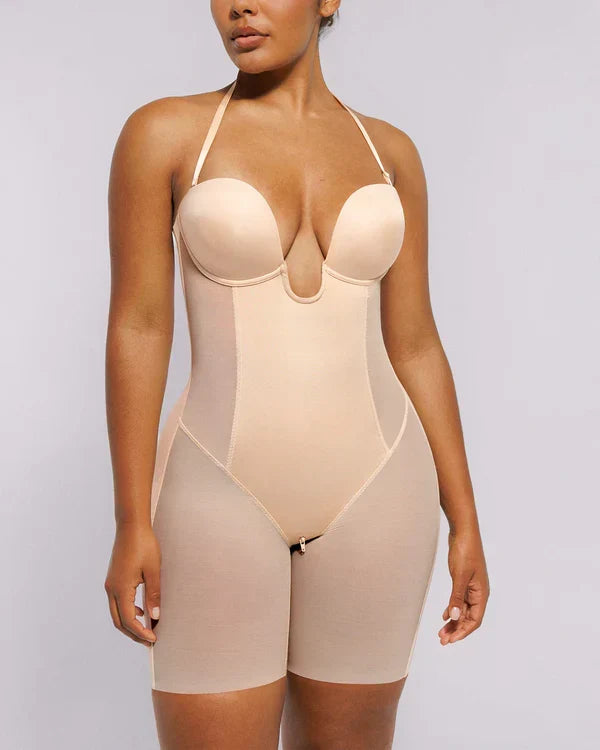 Trovyaa™ MeshSmooth-Deep Plunge Bodysuit