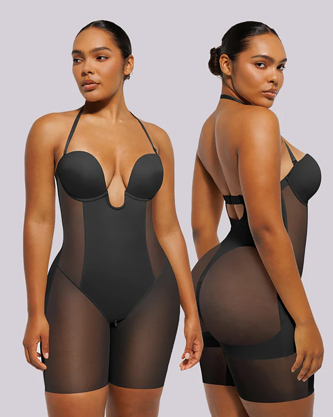 Trovyaa™ MeshSmooth-Deep Plunge Bodysuit