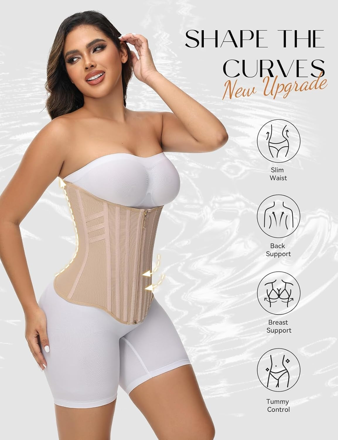 Curved Boned Waist Trainer High Compression Tiny Waist Corset